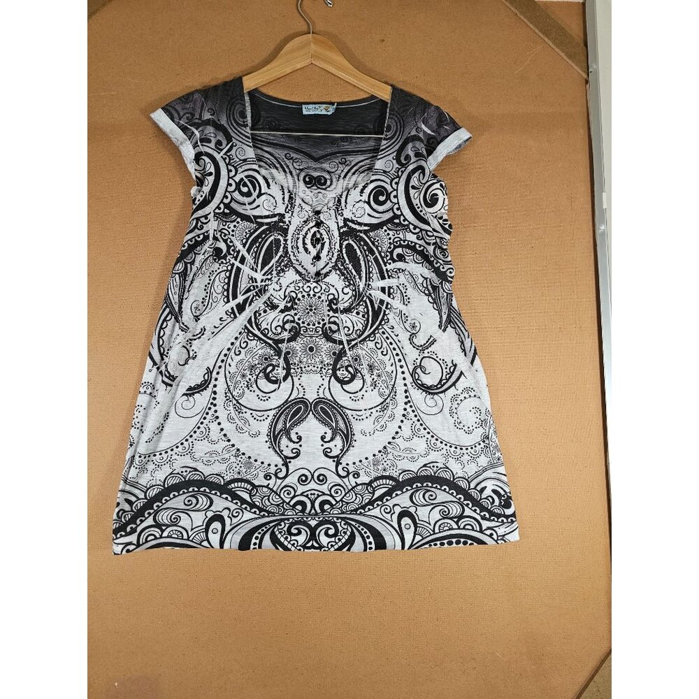 UNITY TOP /BLOUSE V NECK Sleeveless  WOMEN SIZE XL